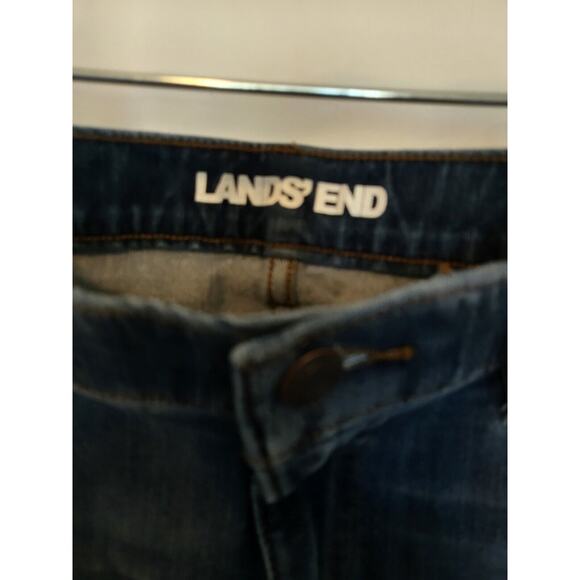 Lands' End Denim Strait Leg Comfort Stretch Jeans 12 - Picture 6 of 6